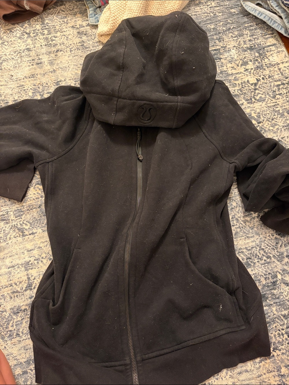 lululemon athletica Black Scuba Full-Zip Hoodie